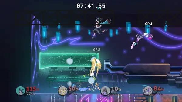 Кадр с взаимодействием персонажа и объекта в SLAYERS FOR HIRE