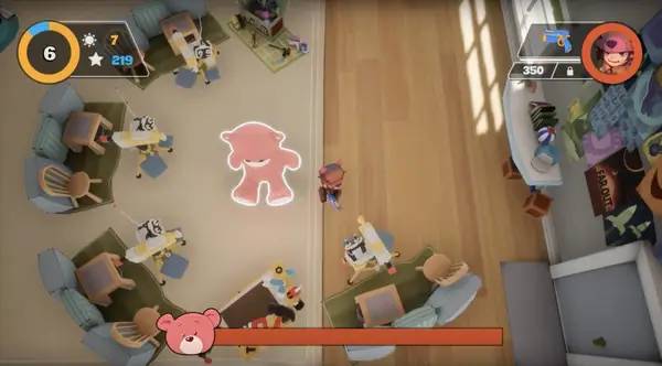 Кадр с взаимодействием персонажа и объекта в Sleep Tight Спокойных снов