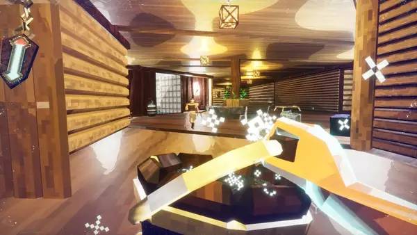 Кадр с взаимодействием персонажа и объекта в Soak and Splash