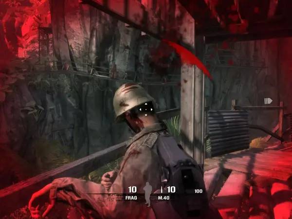 Кадр с взаимодействием персонажа и объекта в Soldier of Fortune  Payback