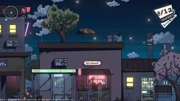 Кадр с взаимодействием персонажа и объекта в Sonzai