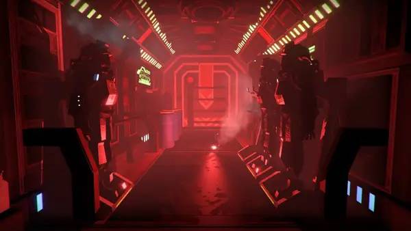 Кадр с взаимодействием персонажа и объекта в Soul Axiom Rebooted