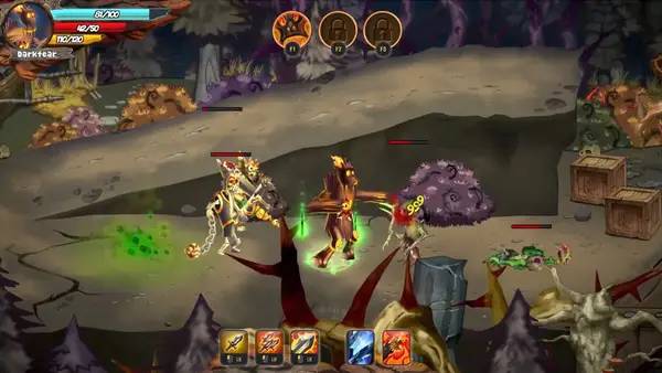 Кадр с взаимодействием персонажа и объекта в Soul Grabber