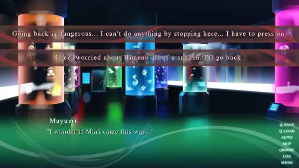 Кадр с взаимодействием персонажа и объекта в Sound of Drop - fall into poison -