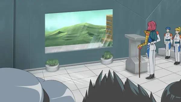 Кадр с взаимодействием персонажа и объекта в Space Dragons