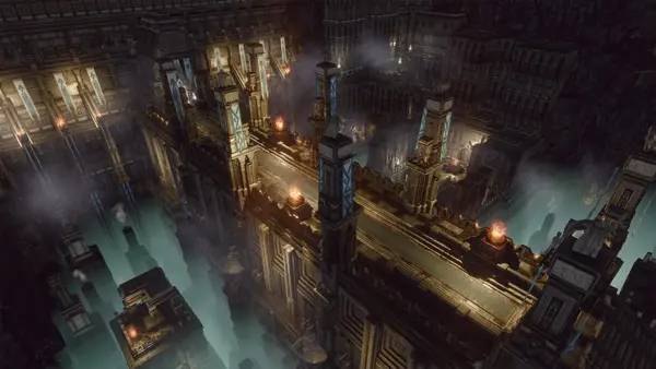 Кадр с взаимодействием персонажа и объекта в SpellForce 3  Soul Harvest