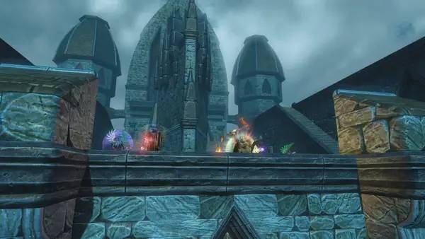 Кадр с взаимодействием персонажа и объекта в Sphere 3  Rage of the Devastator