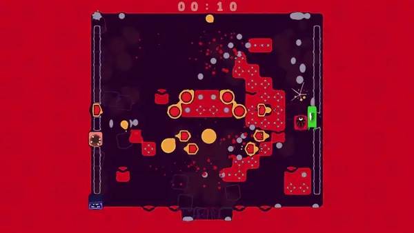 Кадр с взаимодействием персонажа и объекта в SPITLINGS