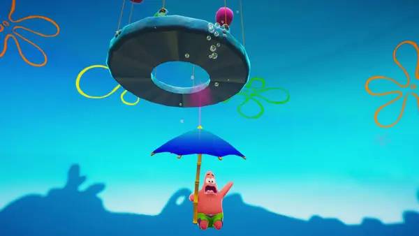 Кадр с взаимодействием персонажа и объекта в SpongeBob SquarePants  The Patrick Star Game