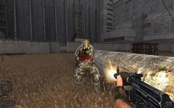 Кадр с взаимодействием персонажа и объекта в Сталкер  Shadow of Chernobyl - Dead Autumn