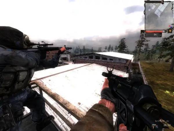 Кадр с взаимодействием персонажа и объекта в Сталкер Shadow of Chernobyl - Закон Дегтярева