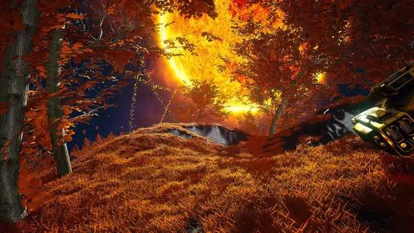 Кадр с взаимодействием персонажа и объекта в Star Crafter