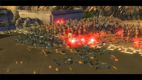 Кадр с взаимодействием персонажа и объекта в Star Wars  Republic at War