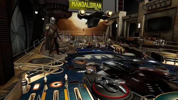 Кадр с взаимодействием персонажа и объекта в Star Wars Pinball VR