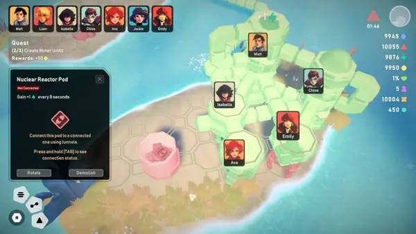 Кадр с взаимодействием персонажа и объекта в Stellar Settlers  Space Base Builder