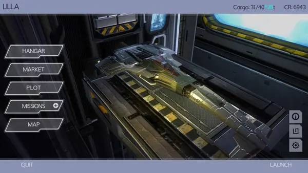 Кадр с взаимодействием персонажа и объекта в Stellar Wanderer DX