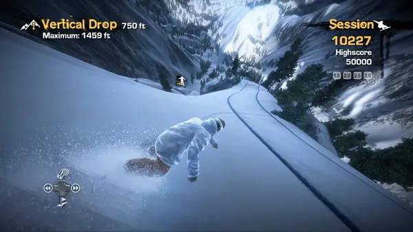 Кадр с взаимодействием персонажа и объекта в Stoked Big Air Edition