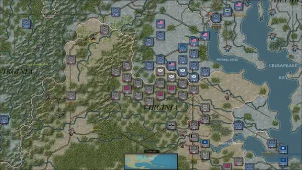 Кадр с взаимодействием персонажа и объекта в Strategic Command  American Civil War