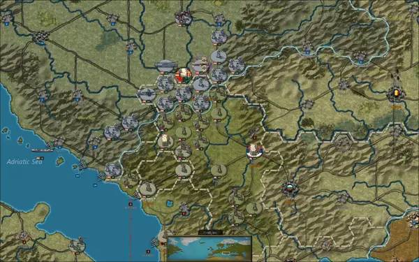 Кадр с взаимодействием персонажа и объекта в Strategic Command  World War 1