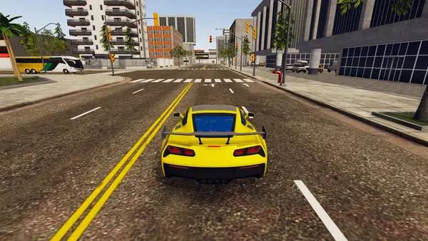 Кадр с взаимодействием персонажа и объекта в Suber Driver