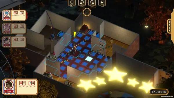 Кадр с взаимодействием персонажа и объекта в Summoning Circus