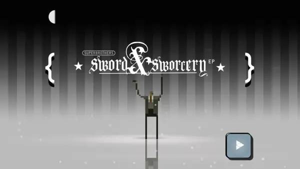 Кадр с взаимодействием персонажа и объекта в Superbrothers  Sword and Sworcery EP