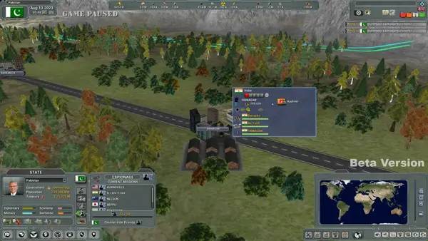 Кадр с взаимодействием персонажа и объекта в Supreme Ruler 2030