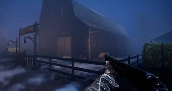 Кадр с взаимодействием персонажа и объекта в Survival and Horror  Hangman's Rope