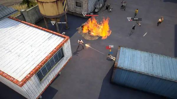 Кадр с взаимодействием персонажа и объекта в Survival Nation  Lost Horizon