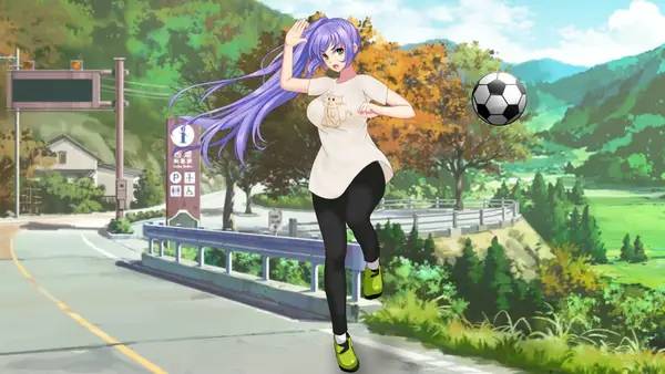 Кадр с взаимодействием персонажа и объекта в Sweet Volley High