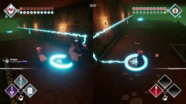 Кадр с взаимодействием персонажа и объекта в Sword of the Necromancer  Resurrection