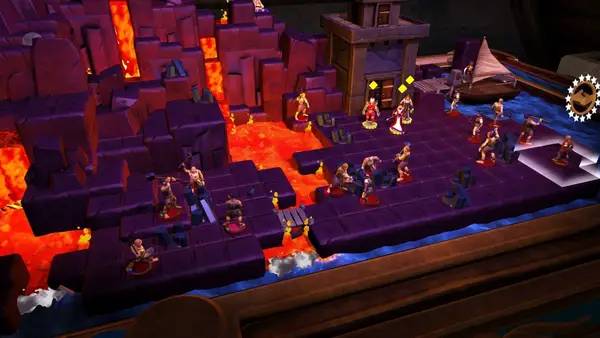 Кадр с взаимодействием персонажа и объекта в Table of Tales  The Crooked Crown