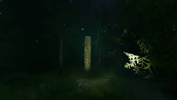 Кадр с взаимодействием персонажа и объекта в Taiga