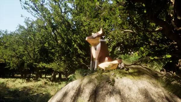 Кадр с взаимодействием персонажа и объекта в Take a Walk