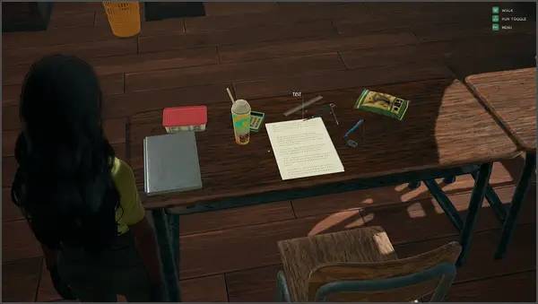 Кадр с взаимодействием персонажа и объекта в Tales of Rein Ravine