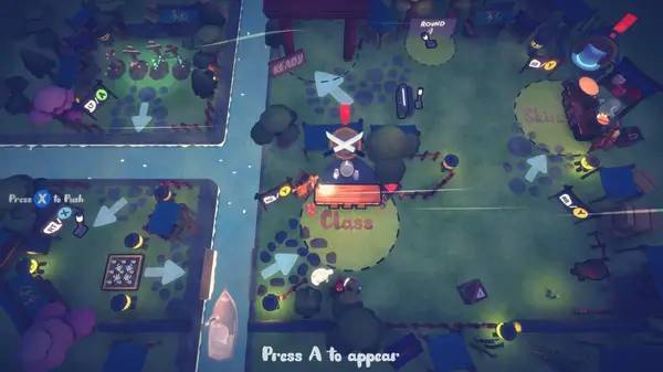 Кадр с взаимодействием персонажа и объекта в Tamashi Party