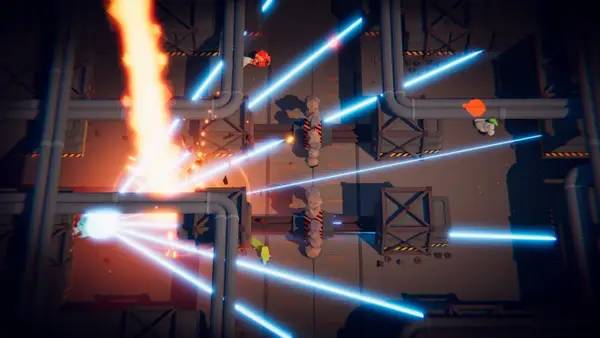 Кадр с взаимодействием персонажа и объекта в TANKNAROK