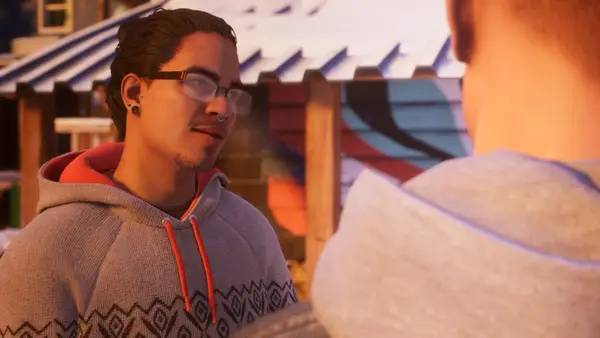 Кадр с взаимодействием персонажа и объекта в Tell Me Why