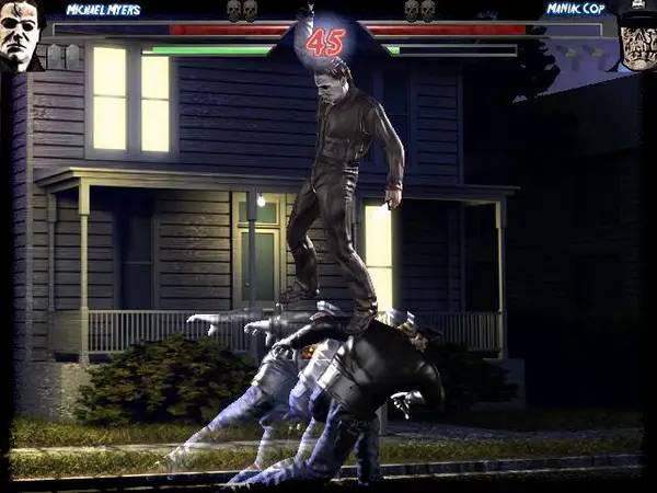 Кадр с взаимодействием персонажа и объекта в Terrordrome  Rise of the Boogeymen