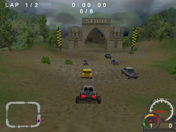 Кадр с взаимодействием персонажа и объекта в Test Drive Off-Road 3