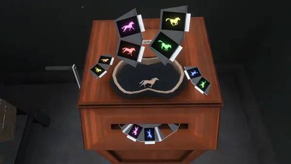 Кадр с взаимодействием персонажа и объекта в The Atlas Mystery  A VR Puzzle Game