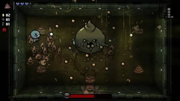Кадр с взаимодействием персонажа и объекта в The Binding of Isaac  Repentance