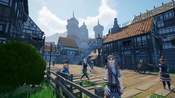 Кадр с взаимодействием персонажа и объекта в The Bloodline