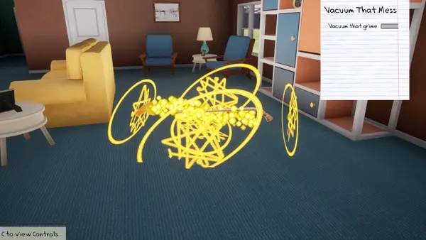 Кадр с взаимодействием персонажа и объекта в The Call of Karen