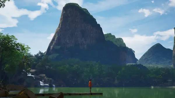 Кадр с взаимодействием персонажа и объекта в The Catch  Carp and Coarse Fishing