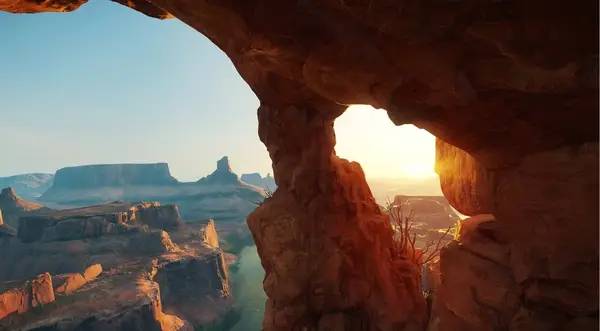 Кадр с взаимодействием персонажа и объекта в The Climb