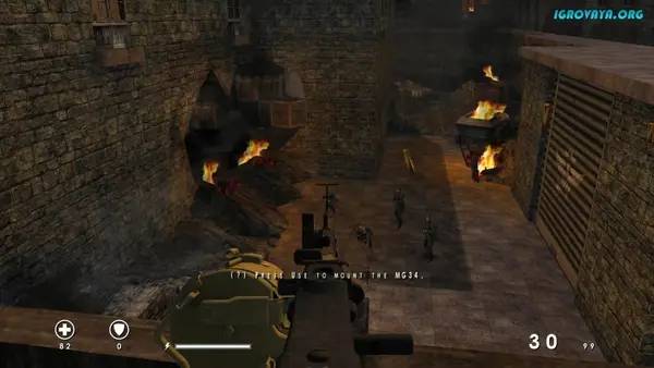 Кадр с взаимодействием персонажа и объекта в The Dark Army  Uprising Remastered