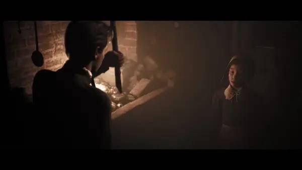 Кадр с взаимодействием персонажа и объекта в The Dark Pictures Anthology  Little Hope