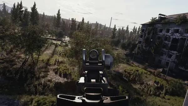 Кадр с взаимодействием персонажа и объекта в The Dawn  Sniper's Way