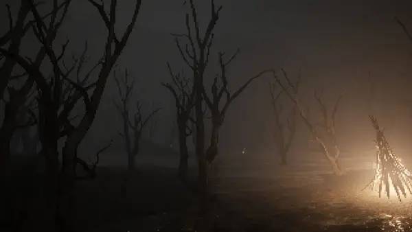 Кадр с взаимодействием персонажа и объекта в The Door in the Basement